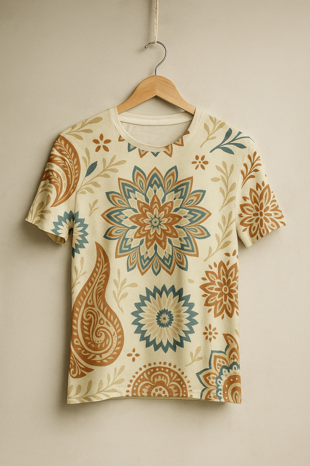 IndoBoho All-Over Print Unisex T-Shirt – Festive Floral Edition