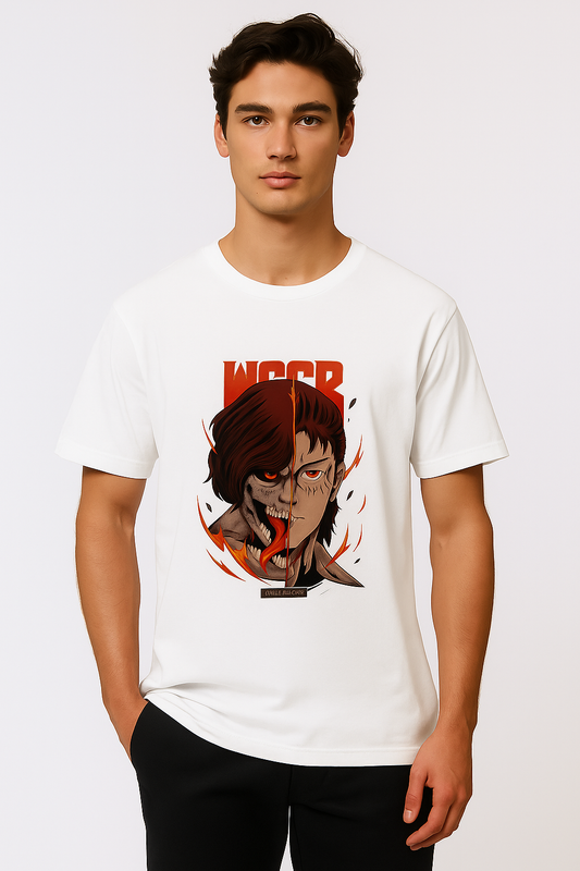 🔥 Half-Human Half-Titan Anime Graphic Tee – Black Edition