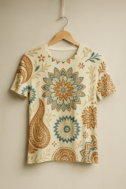 IndoBoho All-Over Print Unisex T-Shirt – Festive Floral Edition