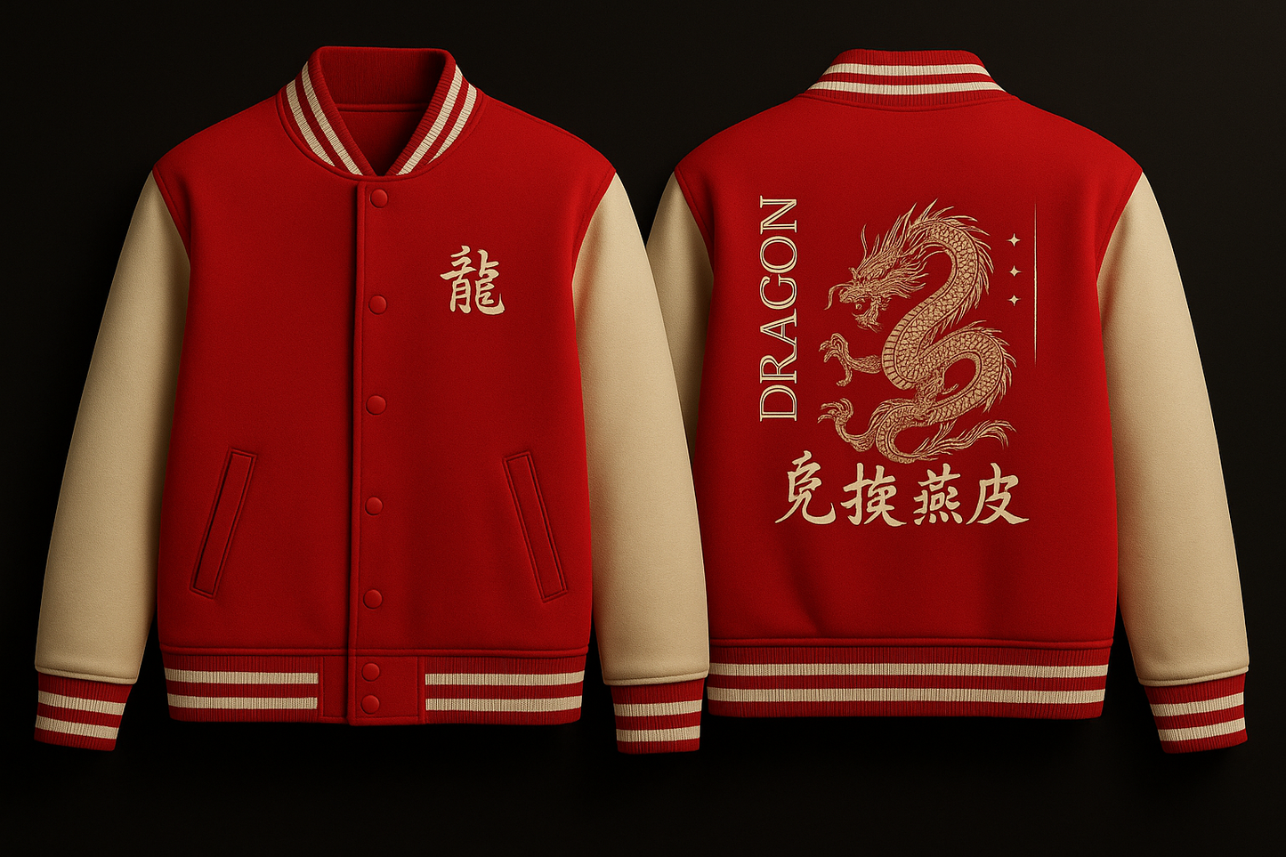 🐉 Dragon Varsity Jacket – Legend Level Drip