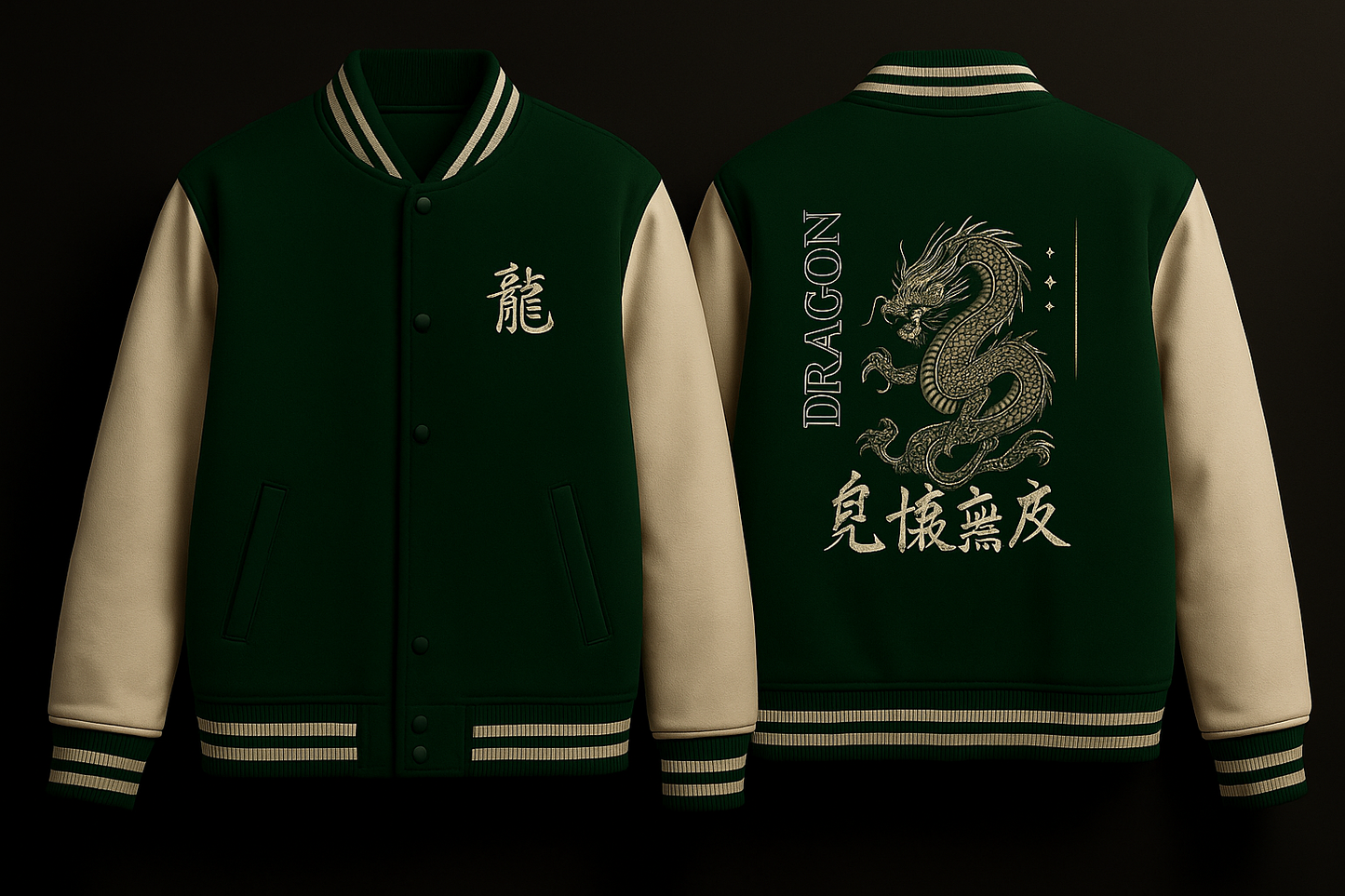🐉 Dragon Varsity Jacket – Legend Level Drip