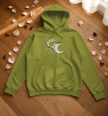 🌙☀️ Cosmic Balance Hoodie – Moonchild Energy