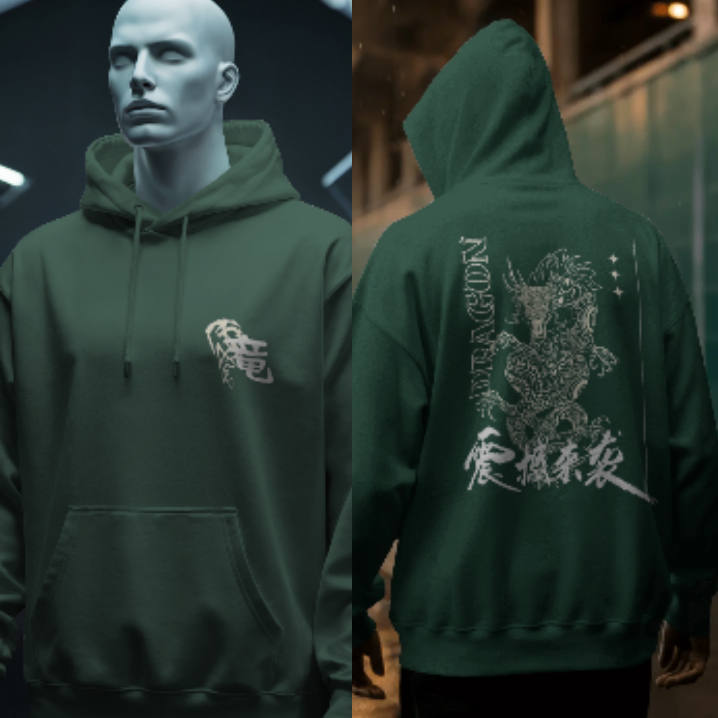 🔥 Dragon Spirit Hoodie – Streetwear With Power