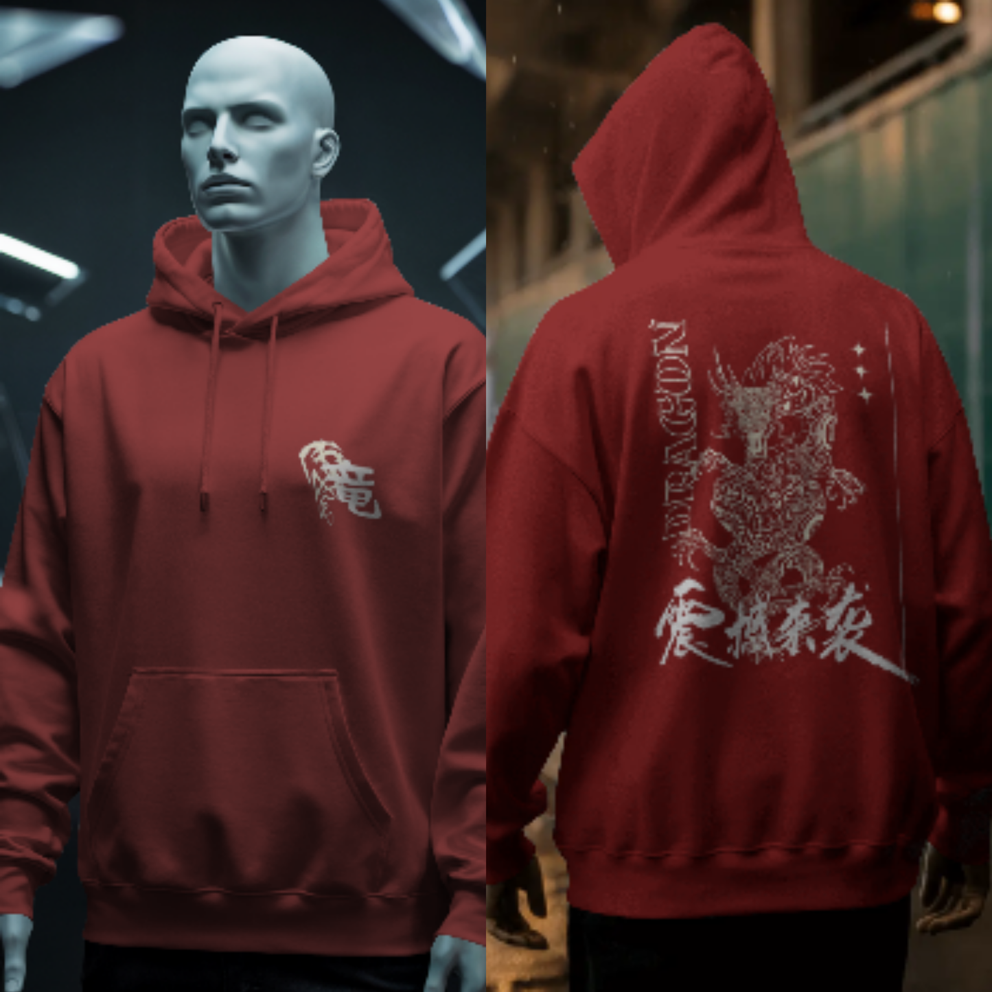 🔥 Dragon Spirit Hoodie – Streetwear With Power